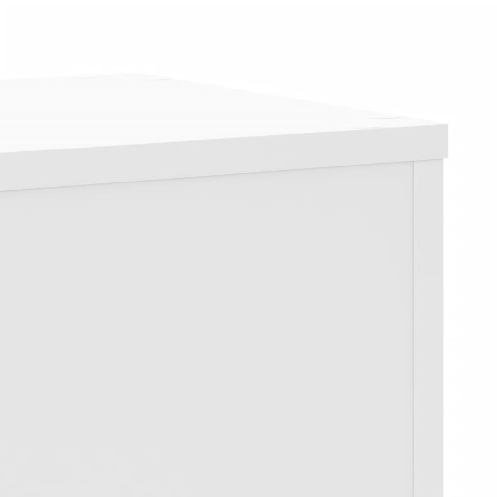 vidaXL Βάσεις Φυτών 2 τεμ. Λευκές 30x30x50 εκ. από Επεξεργασμένο Ξύλο