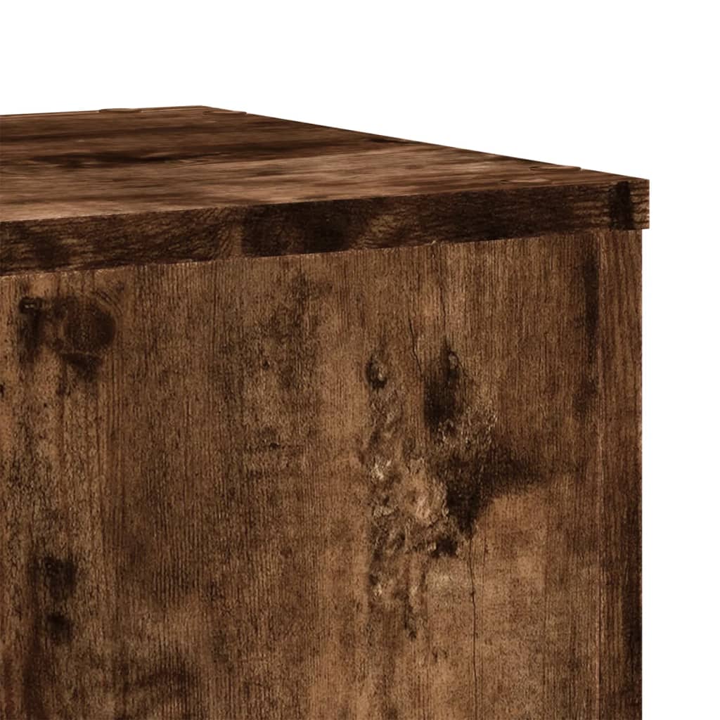 vidaXL Βάσεις Φυτών 2Τεμ. Καπνιστή Δρυς 30x30x50εκ. Επεξεργασμένο Ξύλο
