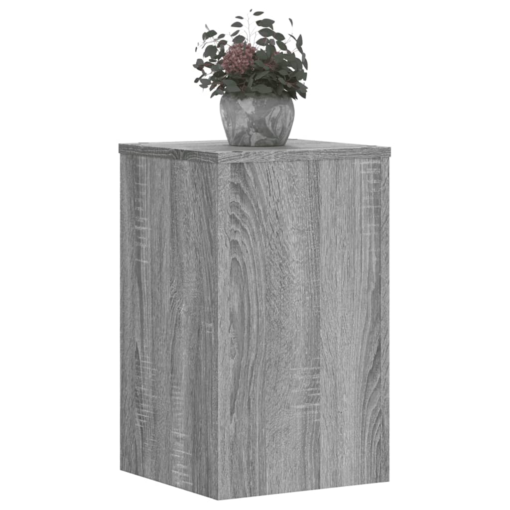 vidaXL Βάσεις Φυτών 2 Τεμ. Γκρι Sonoma 30x30x50 εκ. Επεξεργασμένο Ξύλο