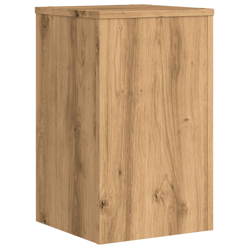 vidaXL Βάσεις Φυτών 2 τεμ. Αρτισιανή Δρυς 30x30x50 εκ. Επεξ. Ξύλο