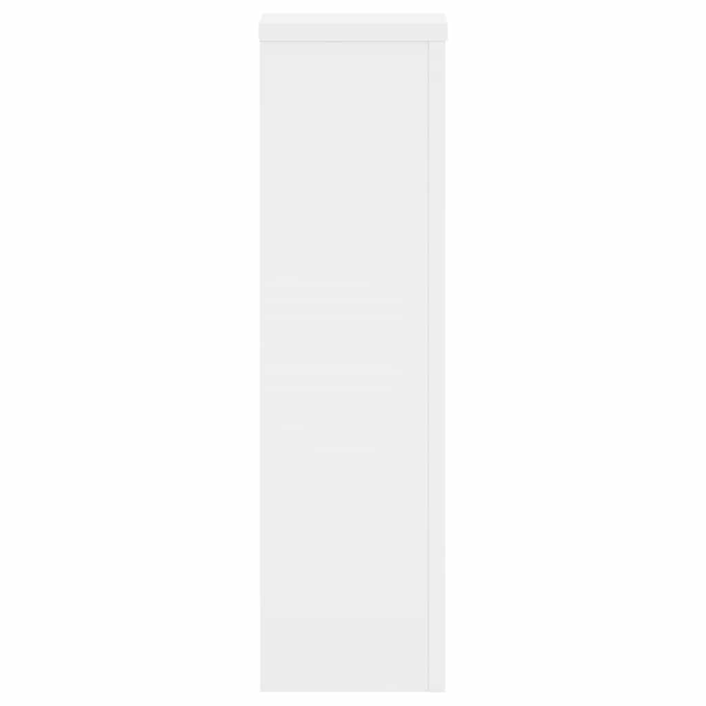 vidaXL Βάσεις Φυτών 2 τεμ. Λευκές 17x17x60 εκ. από Επεξεργασμένο Ξύλο