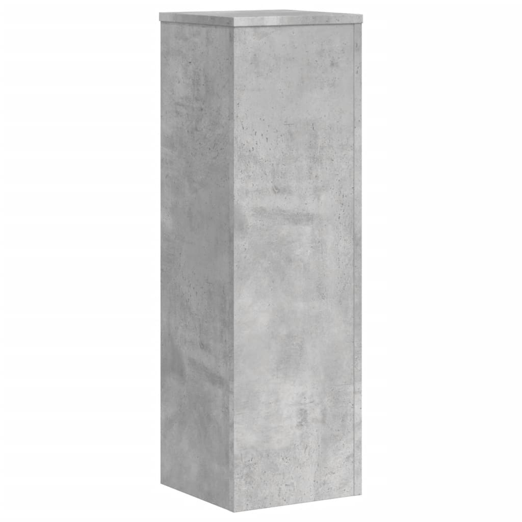 vidaXL Βάσεις Φυτών 2 τεμ. Γκρι Σκυρ. 25x25x80 εκ. Επεξεργασμένο Ξύλο