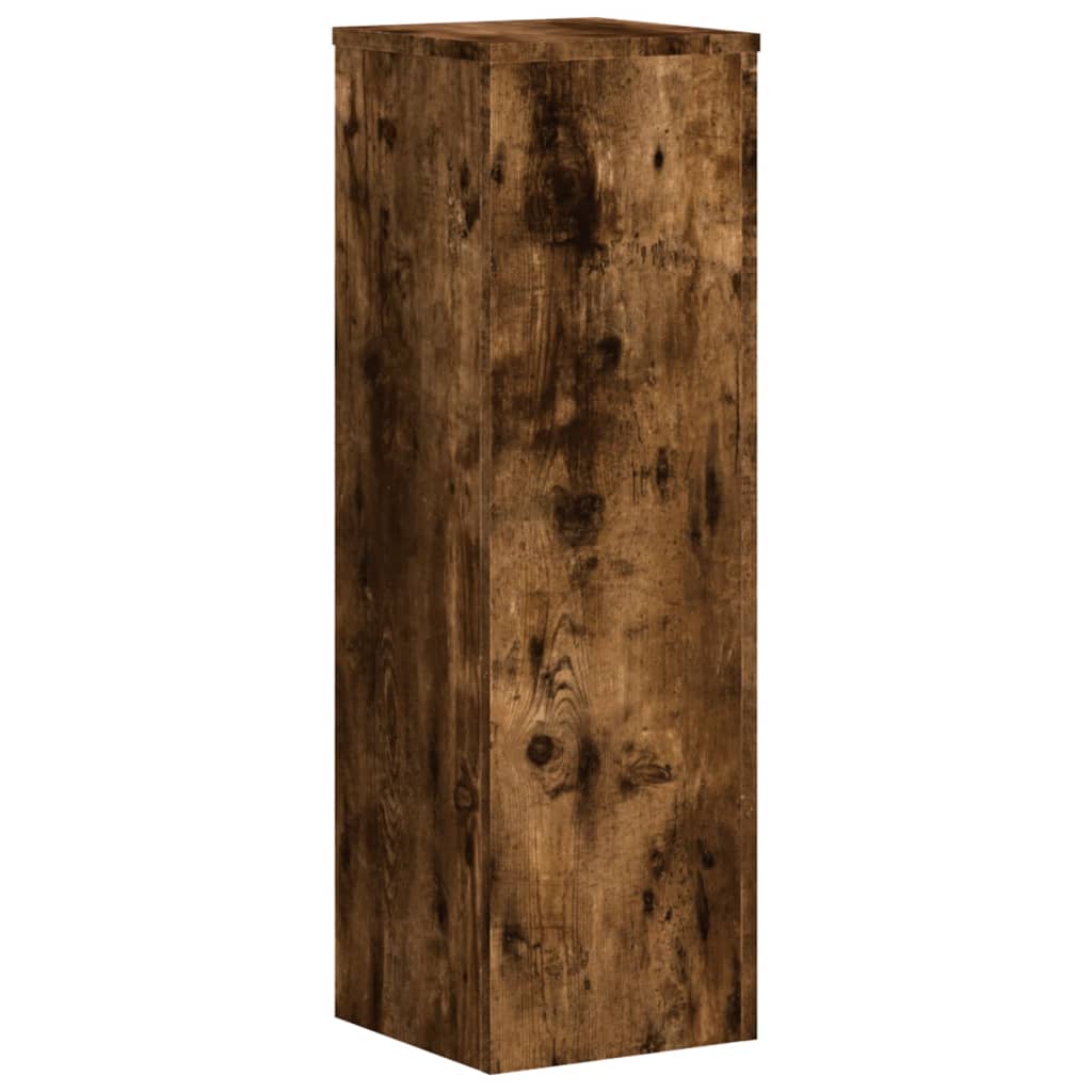 vidaXL Βάσεις Φυτών 2Τεμ. Καπνιστή Δρυς 25x25x80εκ. Επεξεργασμένο Ξύλο