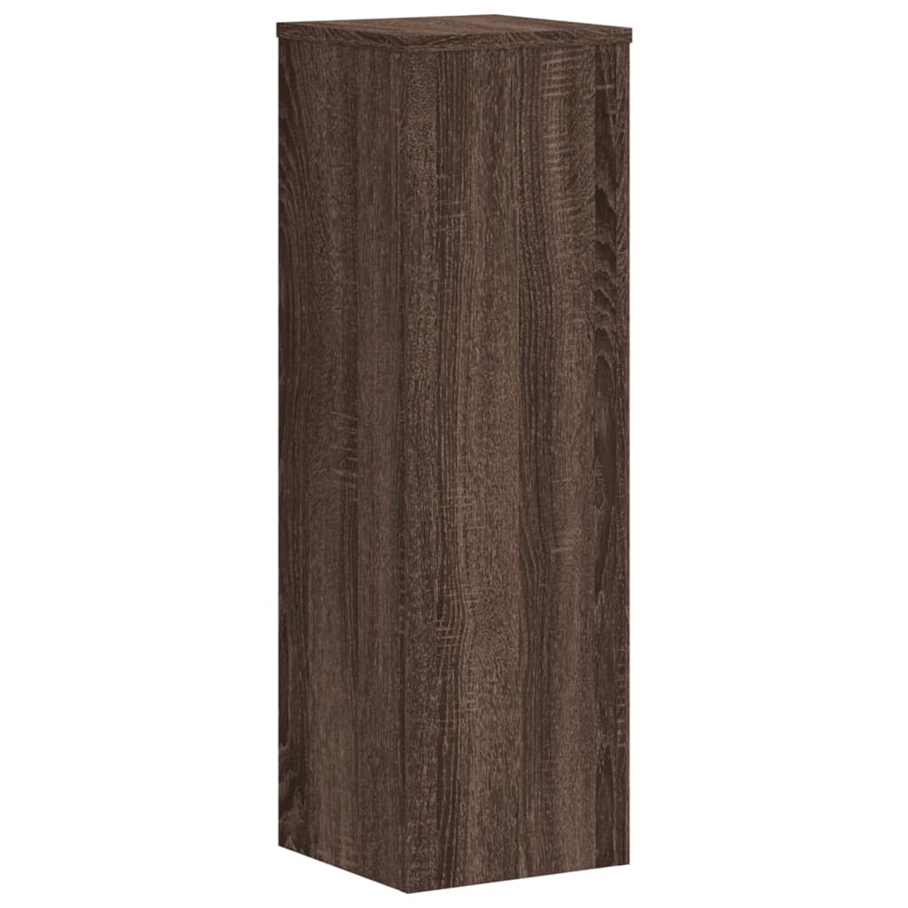 vidaXL Βάσεις Φυτών 2 Τεμ. Καφέ Δρυς 25x25x80 εκ. Επεξεργασμένο Ξύλο