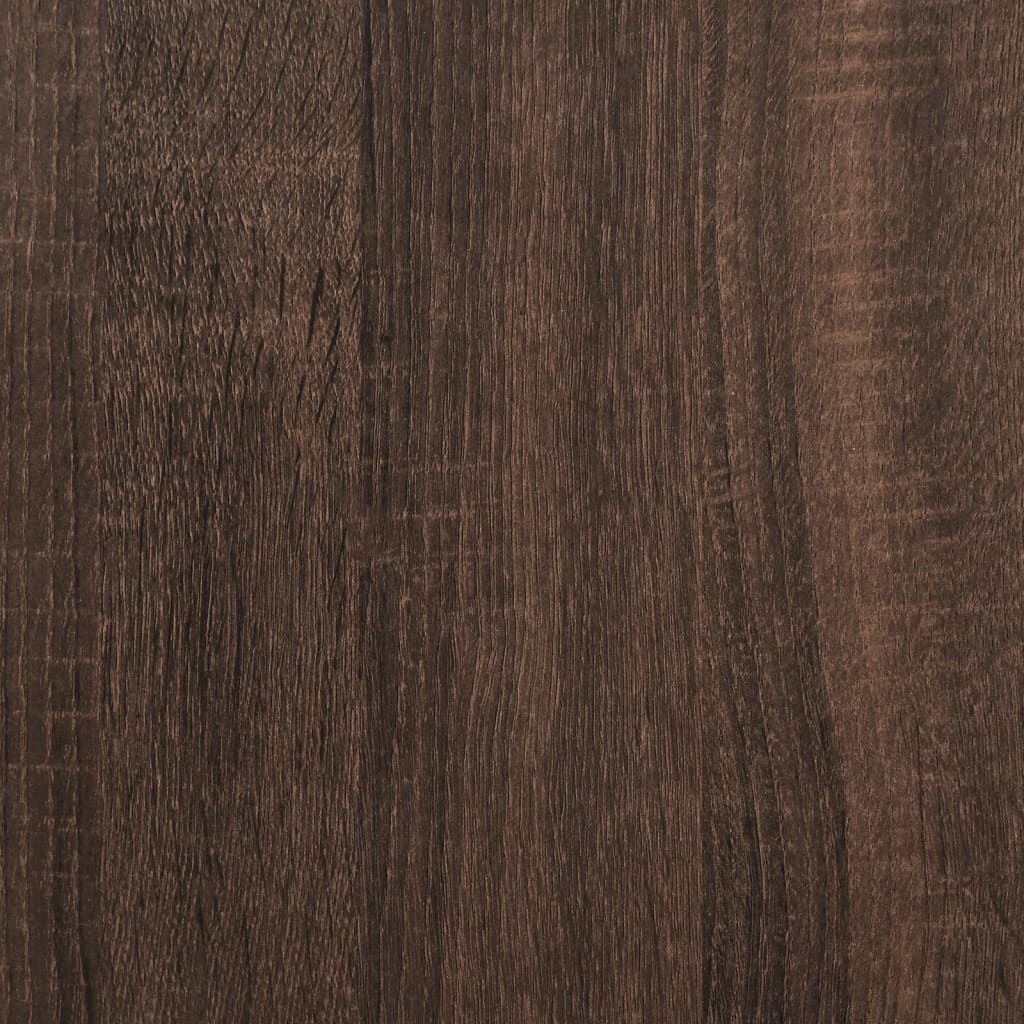 vidaXL Βάσεις Φυτών 2 Τεμ. Καφέ Δρυς 25x25x80 εκ. Επεξεργασμένο Ξύλο