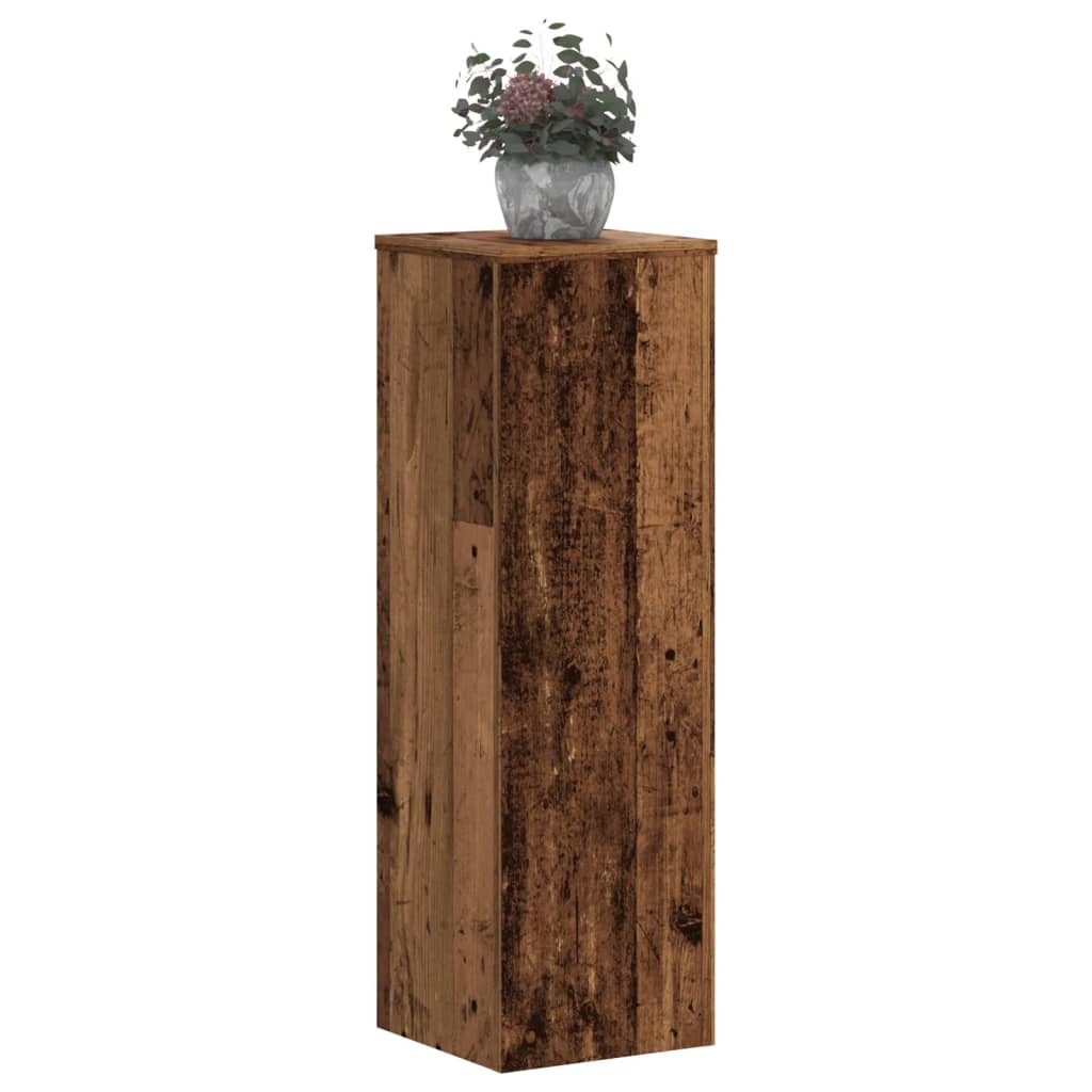 vidaXL Βάσεις Φυτών 2 τεμ. Όψη Παλαιού Ξύλου 25x25x80 εκ. Επεξ. Ξύλο
