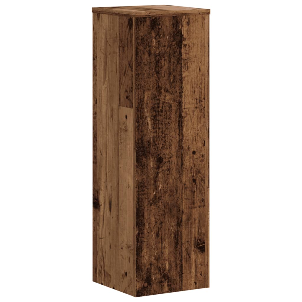 vidaXL Βάσεις Φυτών 2 τεμ. Όψη Παλαιού Ξύλου 25x25x80 εκ. Επεξ. Ξύλο