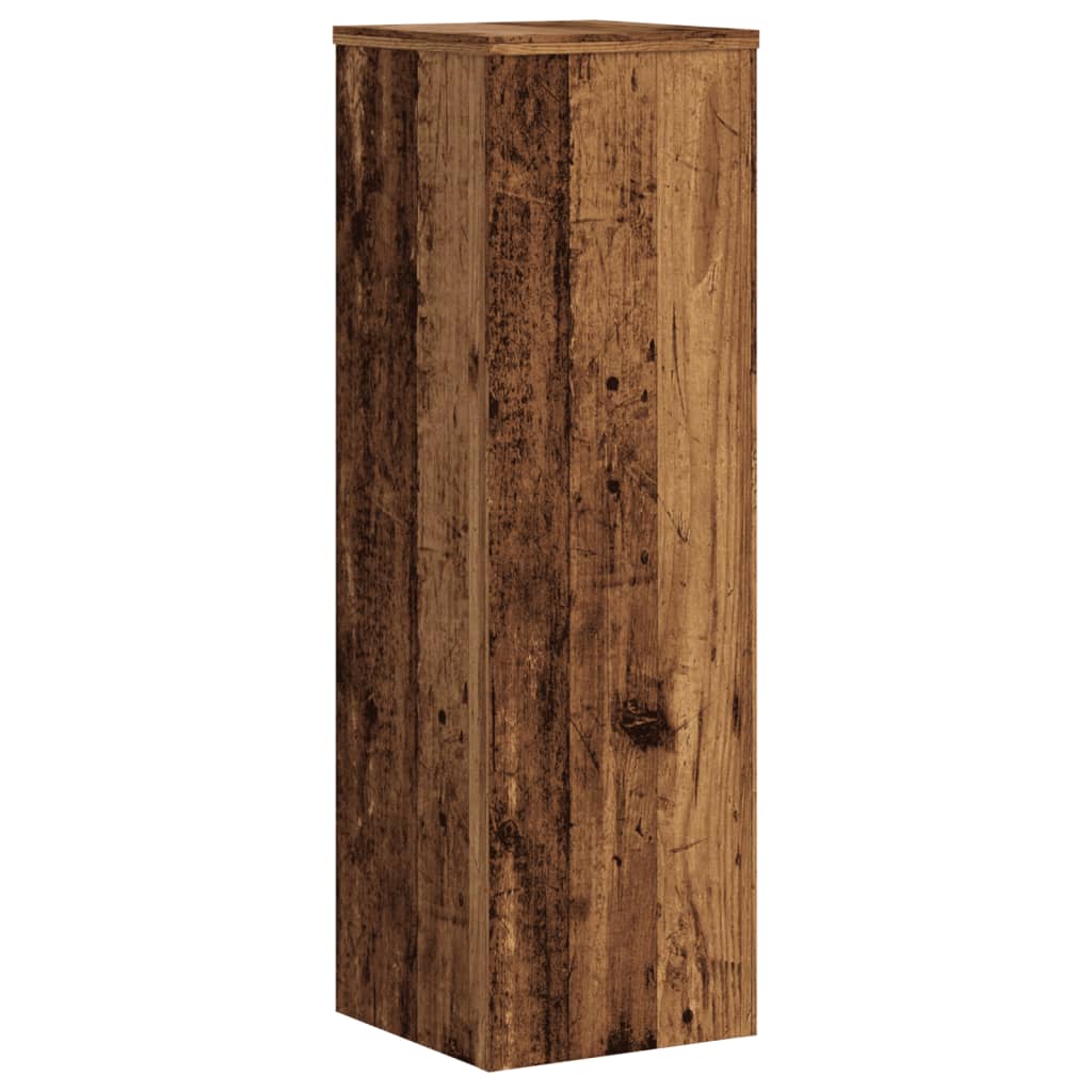 vidaXL Βάσεις Φυτών 2 τεμ. Όψη Παλαιού Ξύλου 25x25x80 εκ. Επεξ. Ξύλο