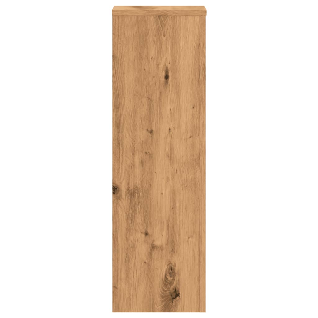 vidaXL Βάσεις Φυτών 2 τεμ. Αρτισιανή Δρυς 25x25x80 εκ. Επεξ. Ξύλο
