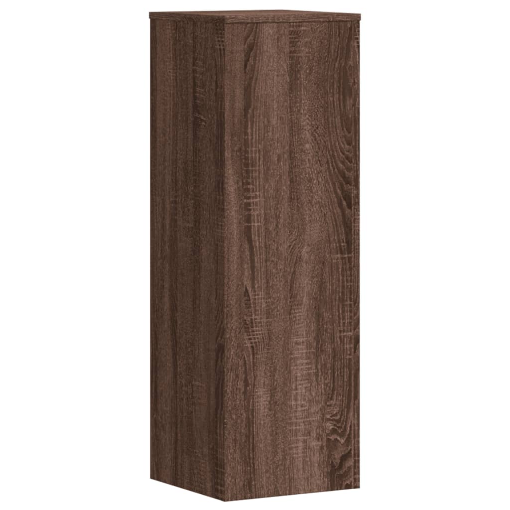 vidaXL Βάσεις Φυτών Καφέ Δρυς 33x33x100 εκ. Επεξεργασμένο Ξύλο