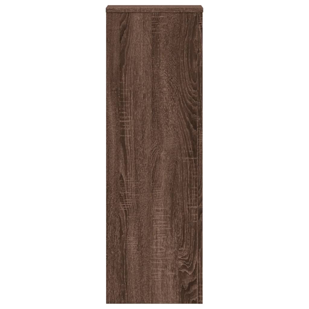 vidaXL Βάσεις Φυτών Καφέ Δρυς 33x33x100 εκ. Επεξεργασμένο Ξύλο