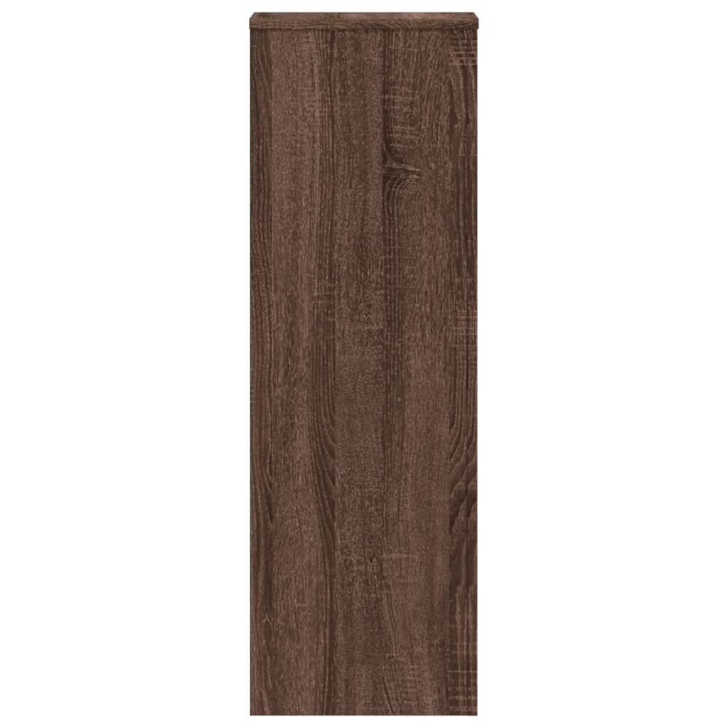vidaXL Βάσεις Φυτών Καφέ Δρυς 33x33x100 εκ. Επεξεργασμένο Ξύλο
