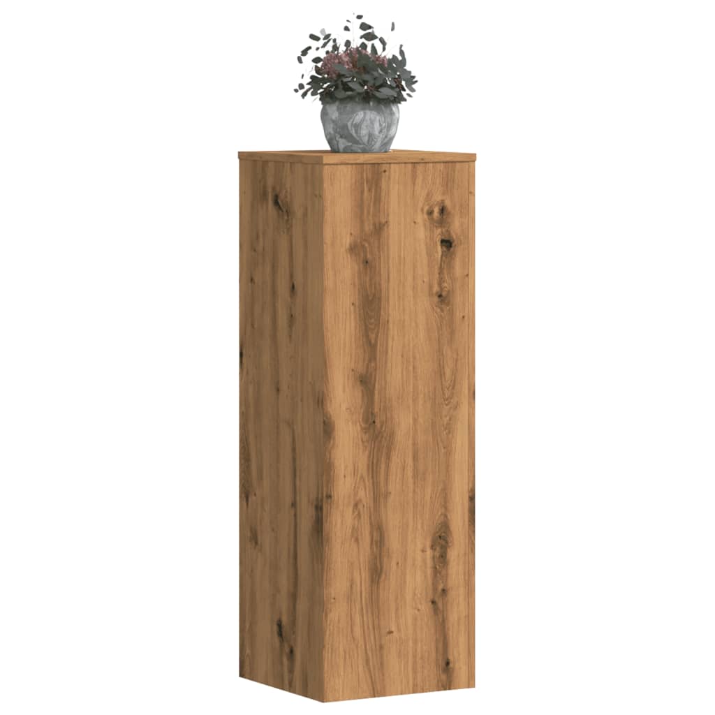 vidaXL Βάσεις Φυτών Αρτισιανή Δρυς 33x33x100 εκ. Επεξ. Ξύλο