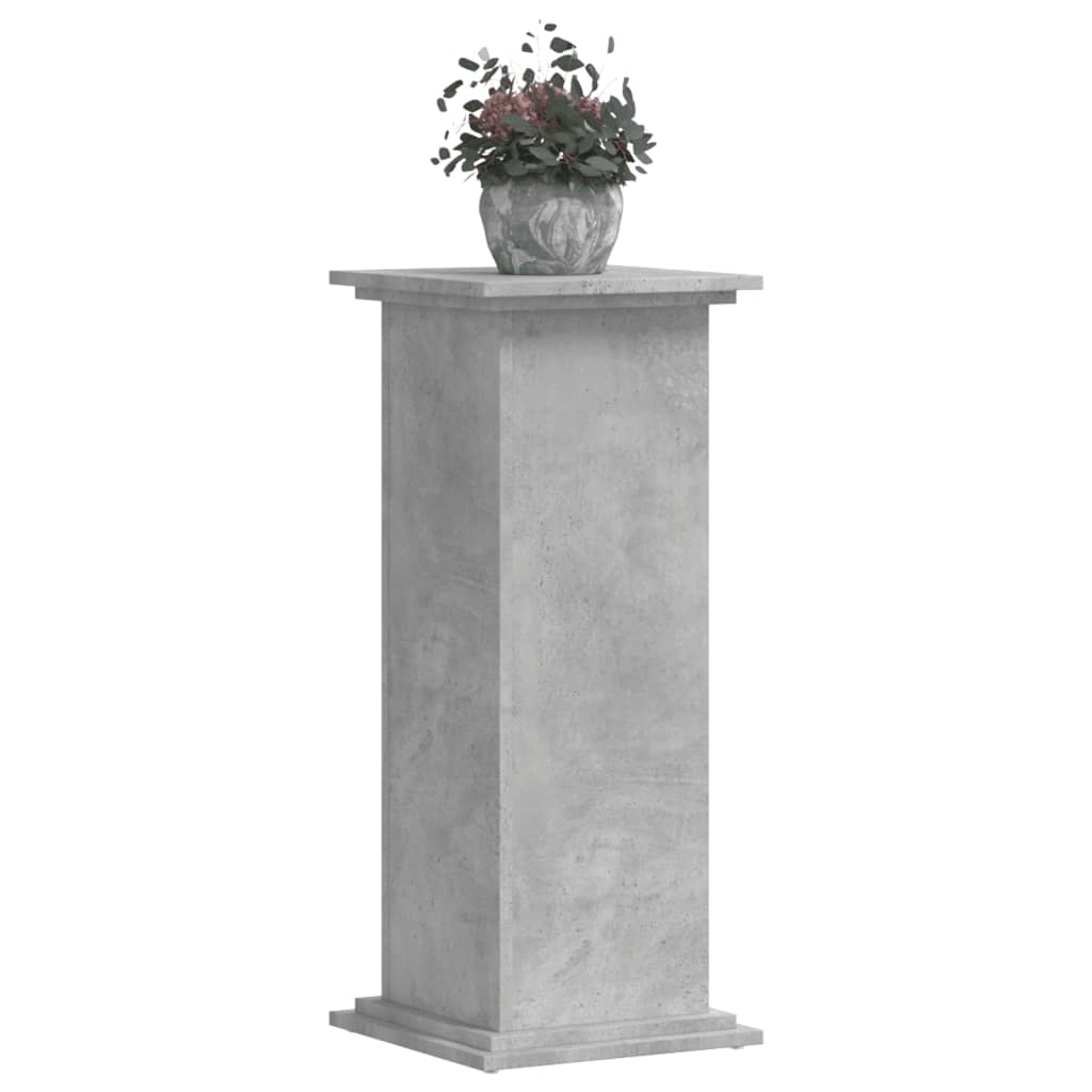 vidaXL Βάσεις Φυτών Γκρι Σκυρ. 33x33x80 εκ. Επεξεργασμένο Ξύλο