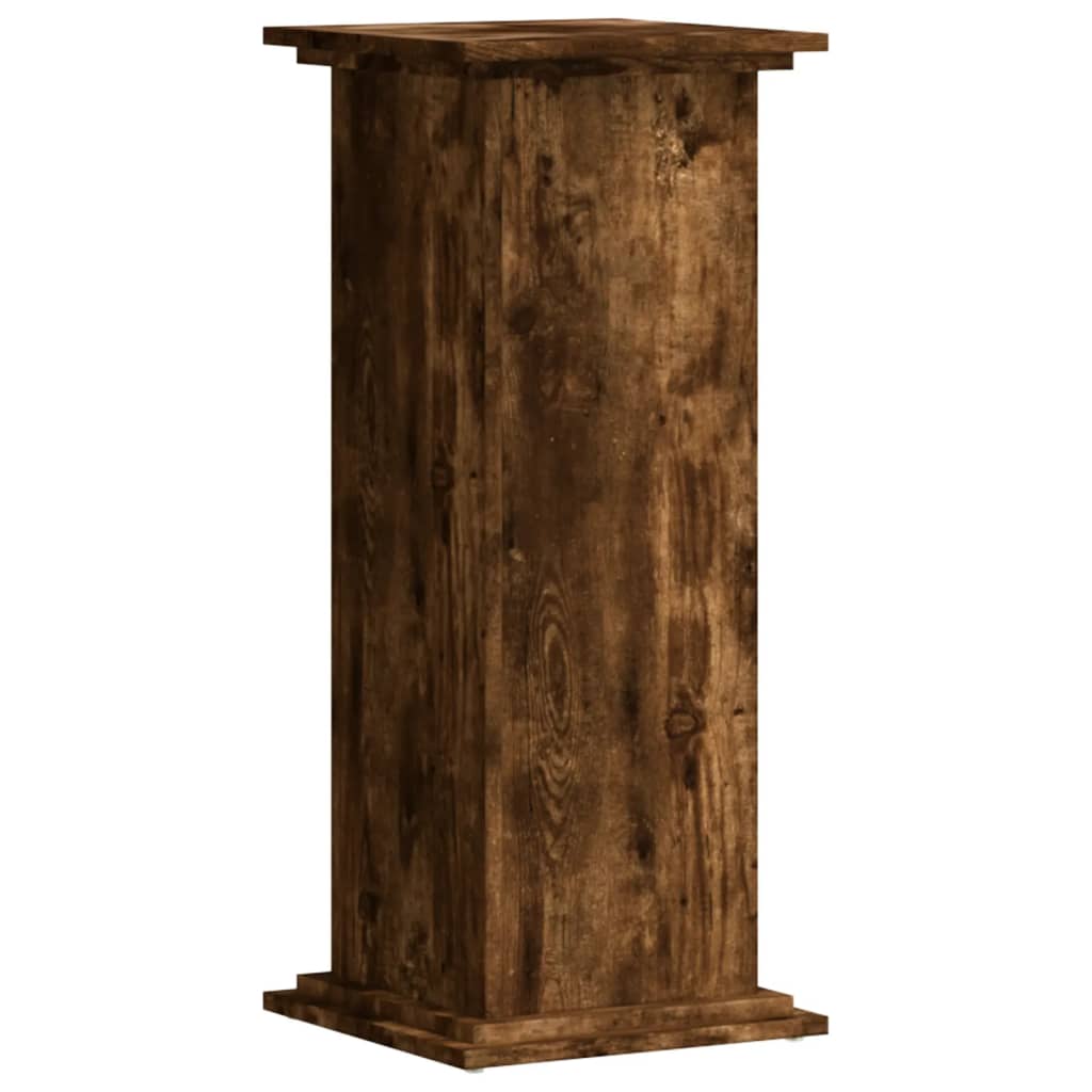 vidaXL Βάσεις Φυτών Καπνιστή Δρυς 33x33x80 εκ Επεξεργασμένο Ξύλο
