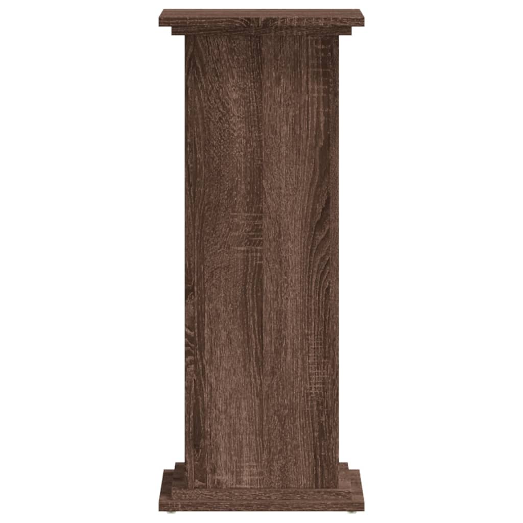 vidaXL Βάσεις Φυτών Καφέ Δρυς 33x33x80 εκ. Επεξεργασμένο Ξύλο