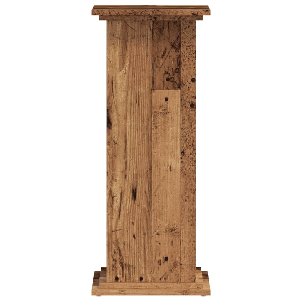 vidaXL Βάσεις Φυτών Όψη Παλαιού Ξύλου 33x33x80 εκ. Επεξ. Ξύλο
