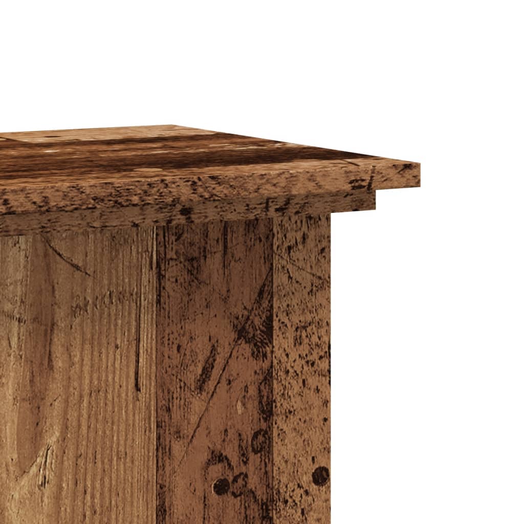 vidaXL Βάσεις Φυτών Όψη Παλαιού Ξύλου 33x33x80 εκ. Επεξ. Ξύλο