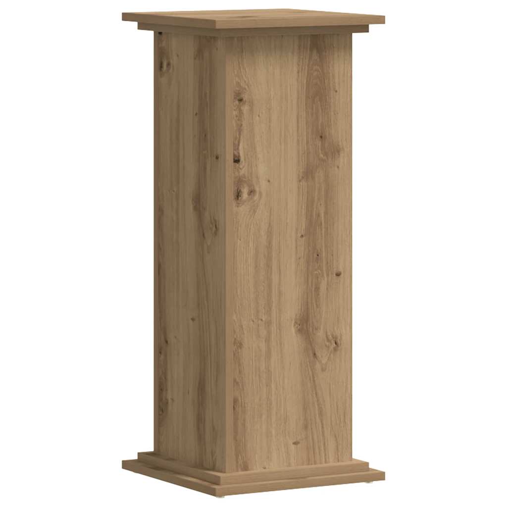 vidaXL Βάσεις Φυτών Αρτισιανή Δρυς 33x33x80 εκ. Επεξ. Ξύλο