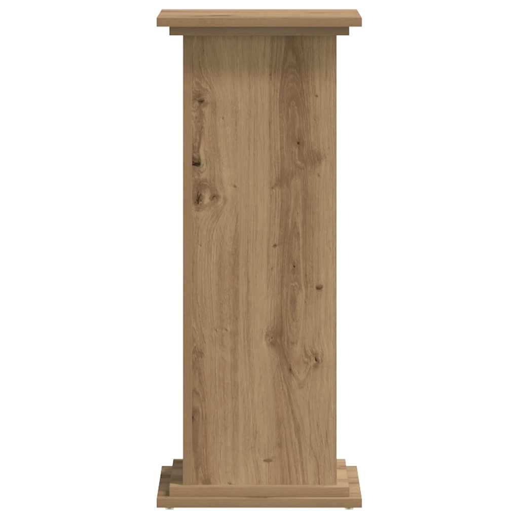 vidaXL Βάσεις Φυτών Αρτισιανή Δρυς 33x33x80 εκ. Επεξ. Ξύλο