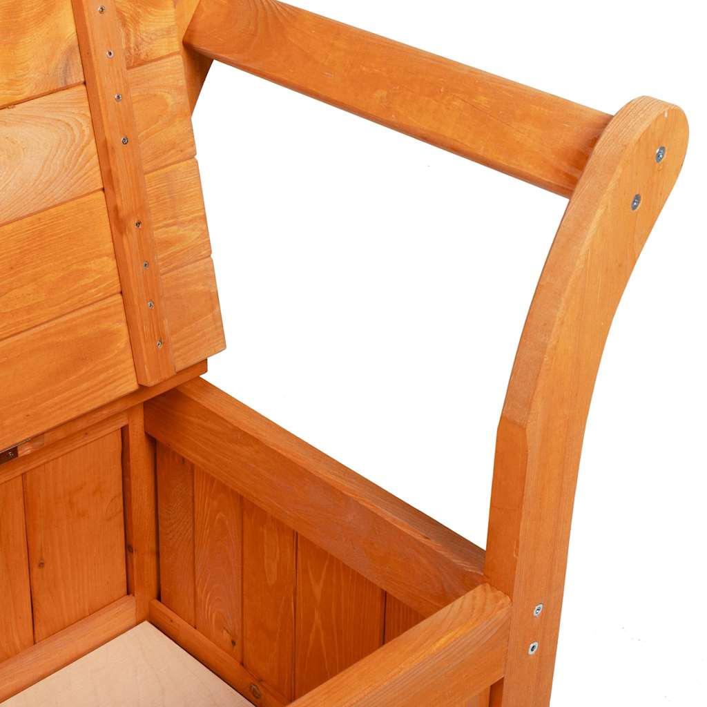 vidaXL Πάγκος Αποθήκευσης Κήπου Καφέ 119 x 76 x 44εκ.