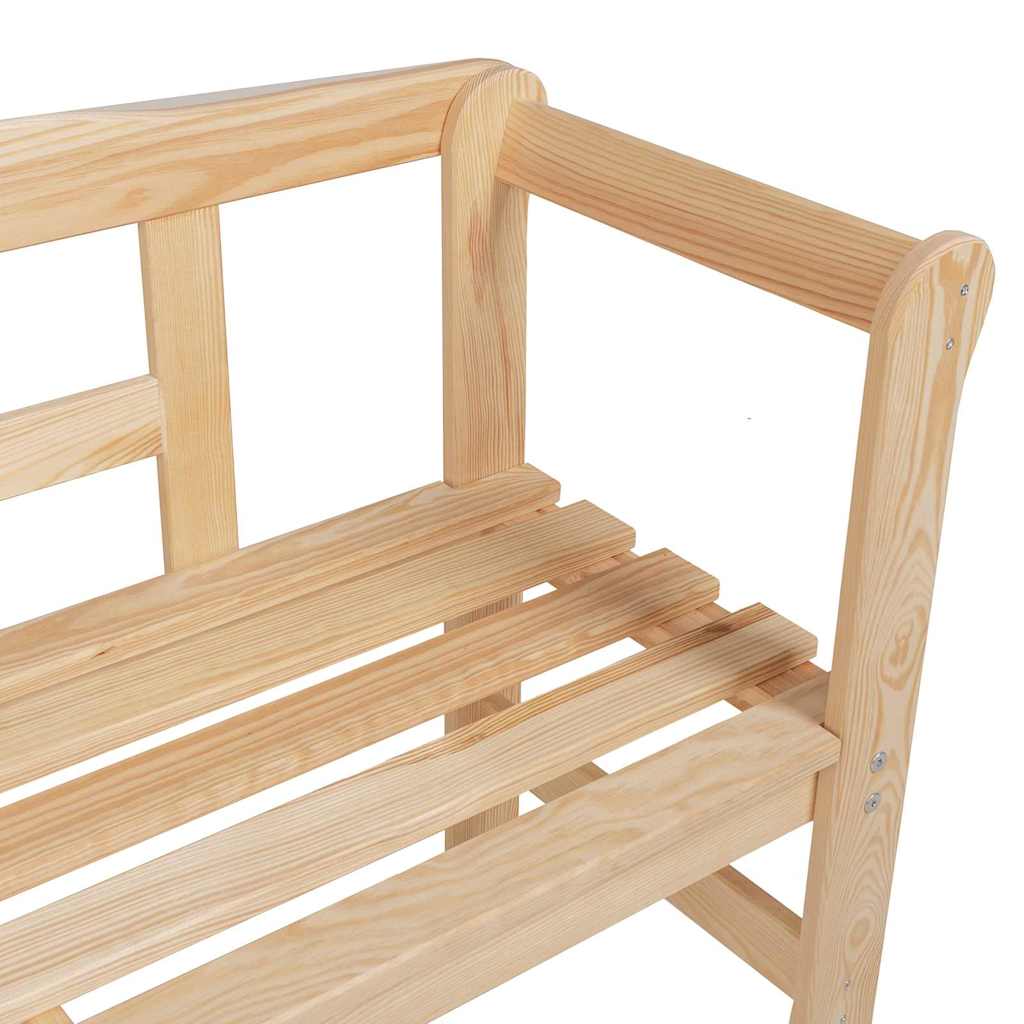 vidaXL Εξωτερικός πάγκος Καφέ 119 x 76 x 44εκ. Μασίφ ξύλο πεύκου