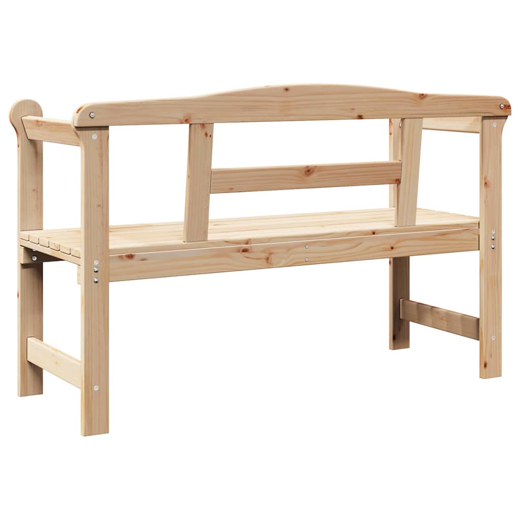 vidaXL Εξωτερικός πάγκος Καφέ 119 x 76 x 44εκ. Μασίφ ξύλο πεύκου