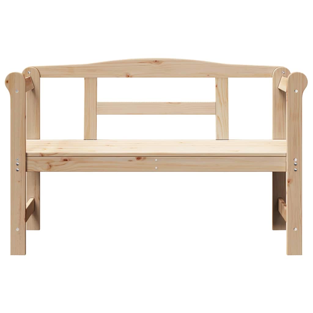 vidaXL Εξωτερικός πάγκος Καφέ 119 x 76 x 44εκ. Μασίφ ξύλο πεύκου