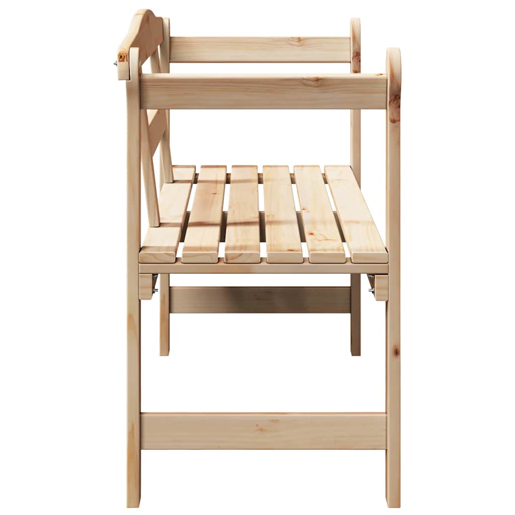 vidaXL Εξωτερικός πάγκος Καφέ 119 x 76 x 44εκ. Μασίφ ξύλο πεύκου