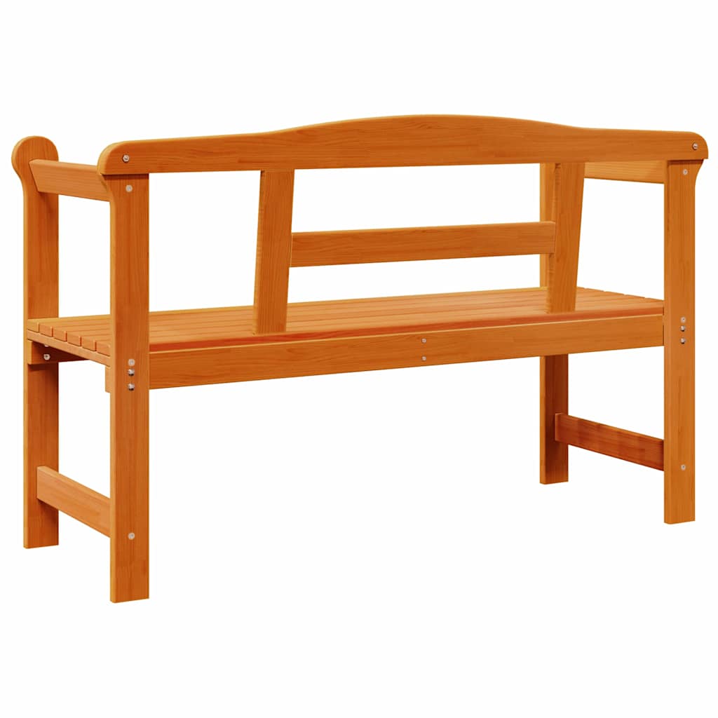 vidaXL Εξωτερικός πάγκος Καφέ 119 x 76 x 44εκ. Μασίφ ξύλο πεύκου