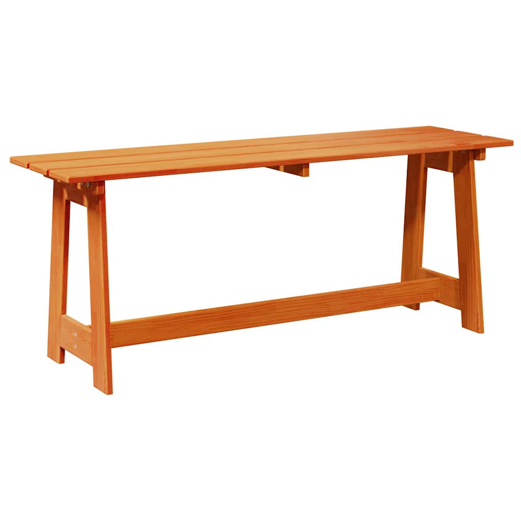vidaXL Εξωτερικός πάγκος Καφέ 119 x 35 x 47 εκ. Μασίφ ξύλο πεύκου
