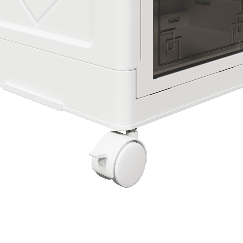 vidaXL Στοιβαζόμενο κουτί αποθήκευσης με τροχούς 5 Επιπ. 28 Λίτρα