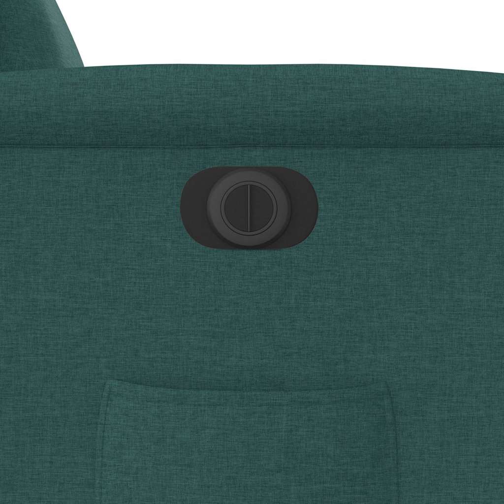 vidaXL Πολυθρόνα Ανακλινόμενη Ηλεκτρική Πράσινο Υφασμάτινη