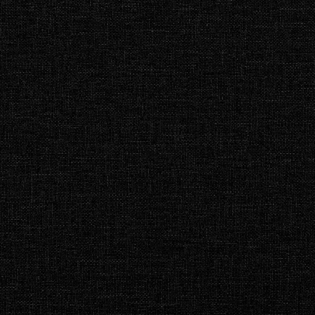 vidaXL Κρεβάτι με ελατήρια με κεφαλάρι Μαύρο 200 x 200 cm ύφασμα