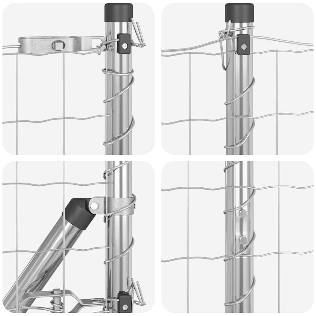 vidaXL Ευρωπαϊκός Φράκτης με 13 Posts 1x25 μ Γαλβανισμένος Χάλυβας