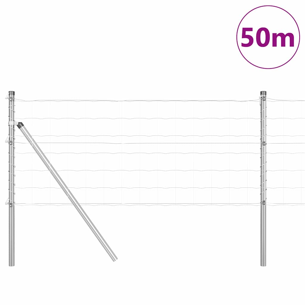 vidaXL Ευρωπαϊκός Φράκτης με 13 Πόλους 0.6x50 μ Γαλβανισμένο Ατσάλι