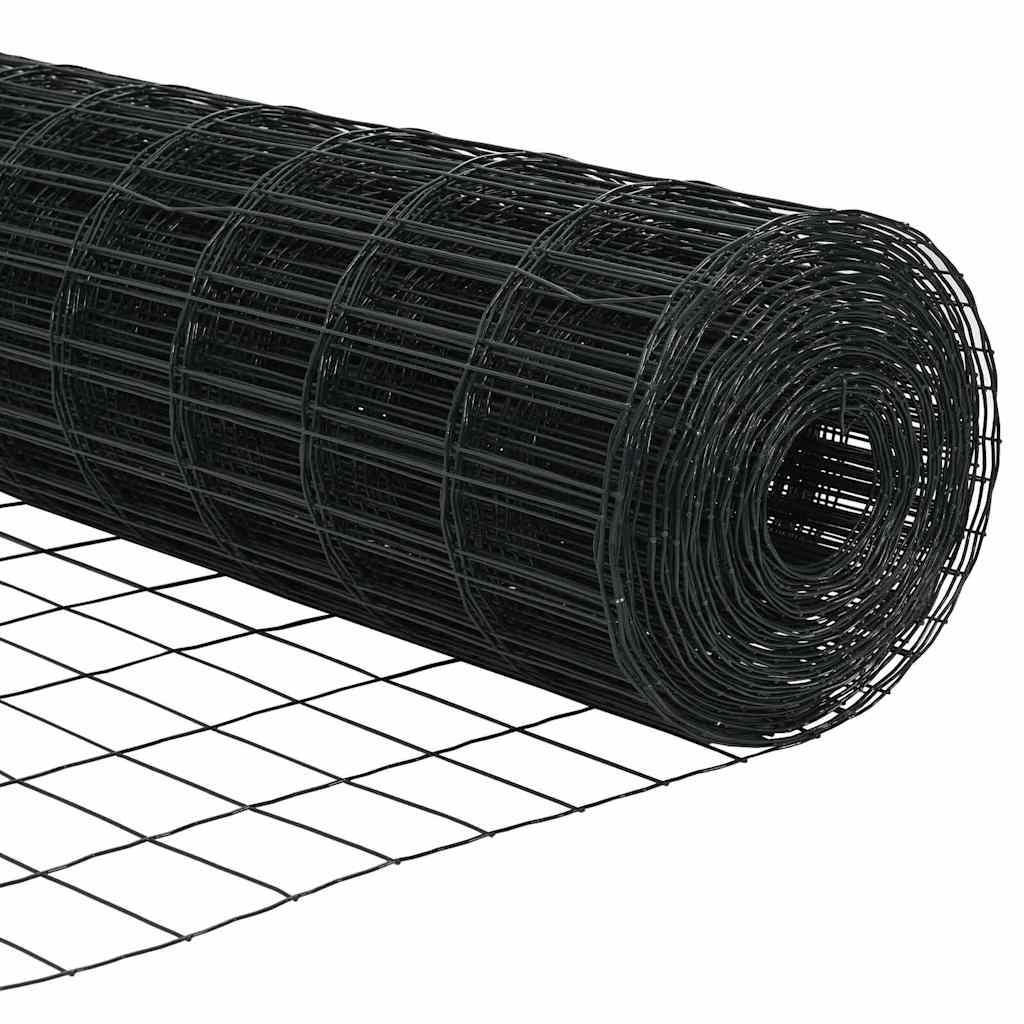 vidaXL Ευρωπαϊκός Φράκτης με 13 Σπόρους 0.4x25 μ Γαλβανισμένος Χάλυβας Γκρι