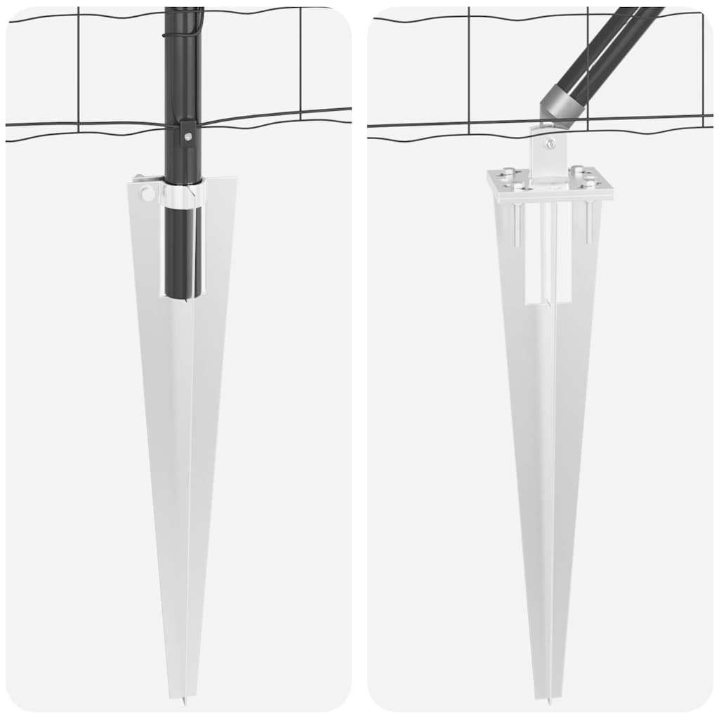 vidaXL Euro Fence με 13 Σπείρες 0.6x25 μ Γαλβανισμένος Χάλυβας Γκρι