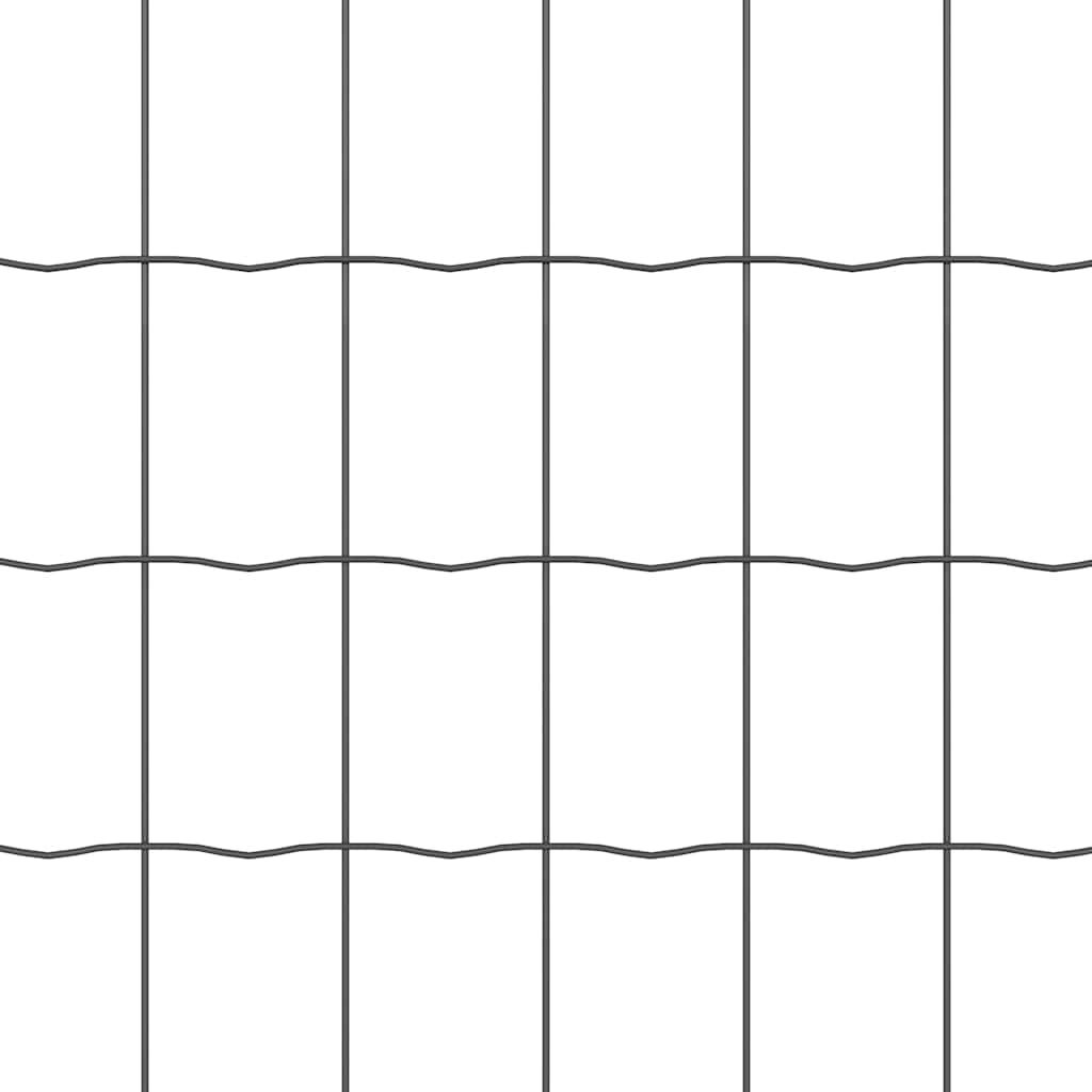 vidaXL Euro Fence με 13 Βύσματα 0.6x50 μ. Γαλβανισμένο Ατσάλι Γκρι