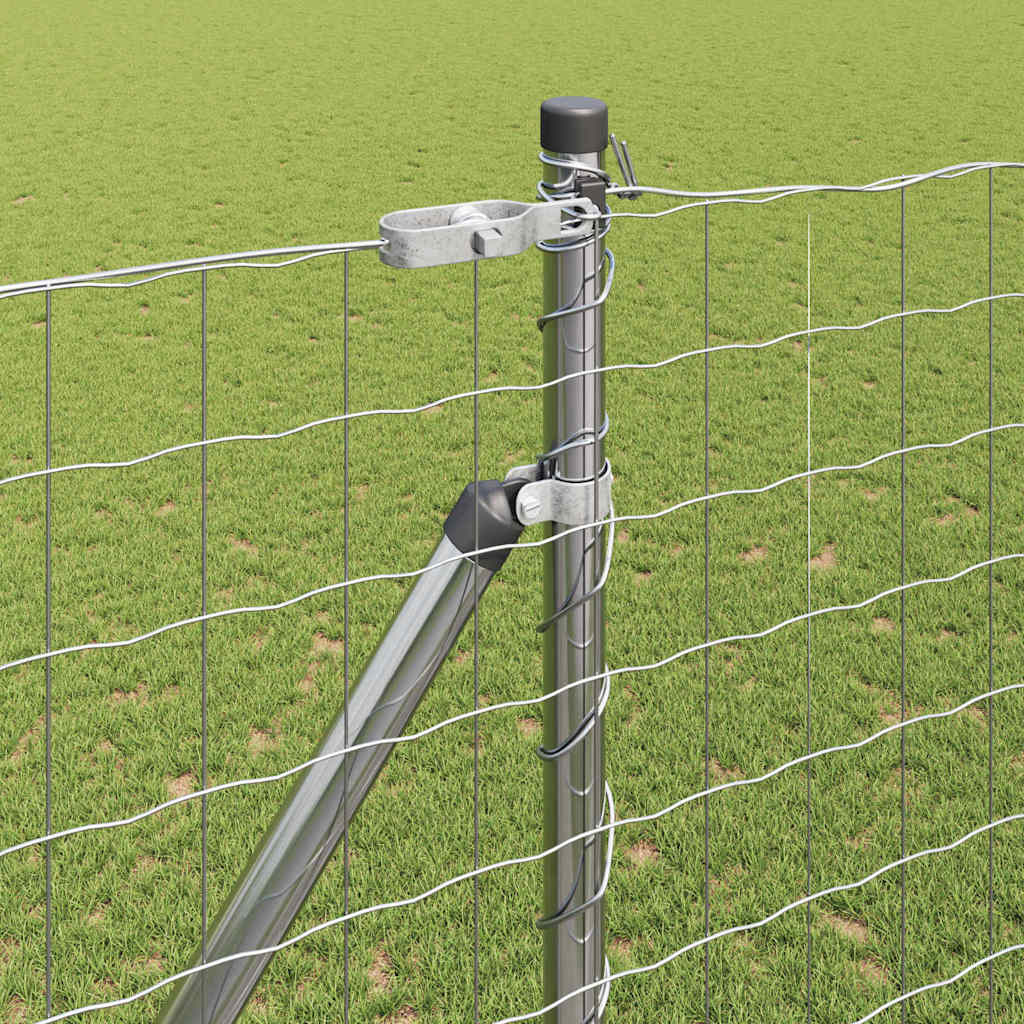 vidaXL Ευρωπαϊκός φράχτης με 7 αγκύλες 1.6x10 μ Γαλβανισμένος χάλυβας