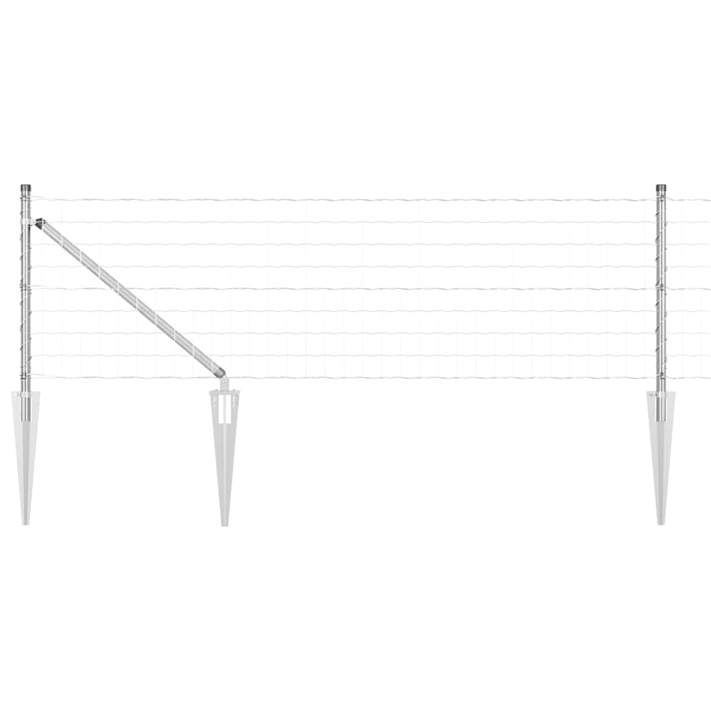 vidaXL Euro Fence με 13 στήλες στήριξης 0.4x25 μ γαλβανισμένος χάλυβας