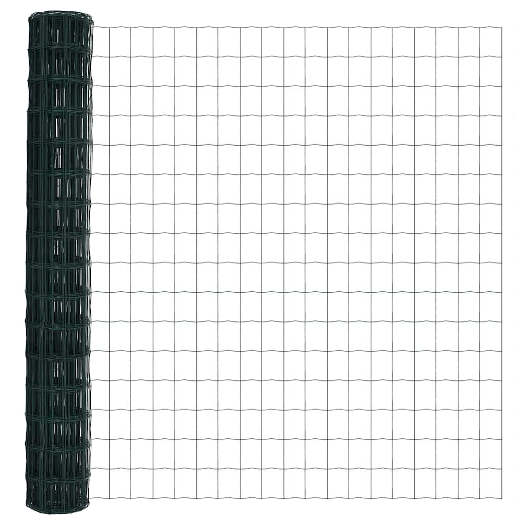 vidaXL Euro Fence με 13 φλαντζοειδείς πόλους 1,2x25 μ από γαλβανισμένο χάλυβα