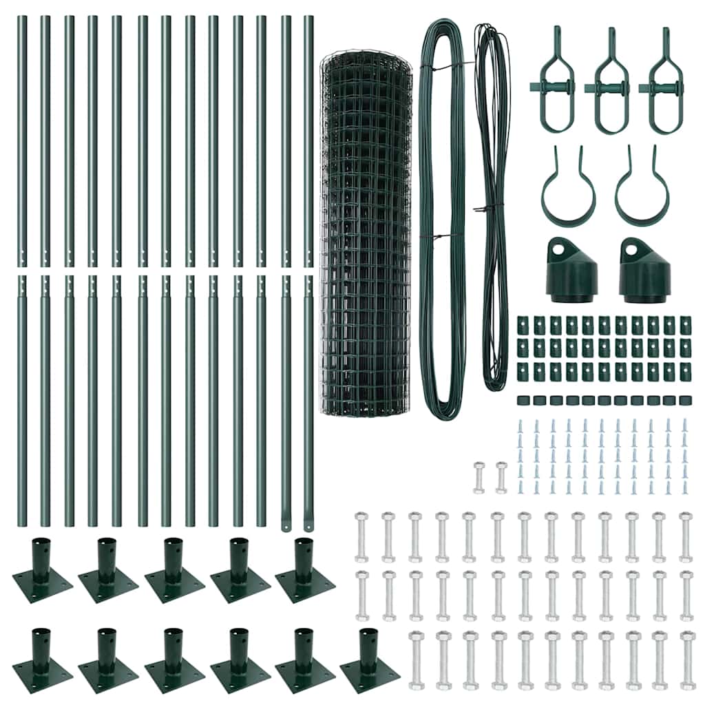 vidaXL Euro Fence με 13 Φλάγγες 1x25 μ Γαλβανισμένο Ατσάλι