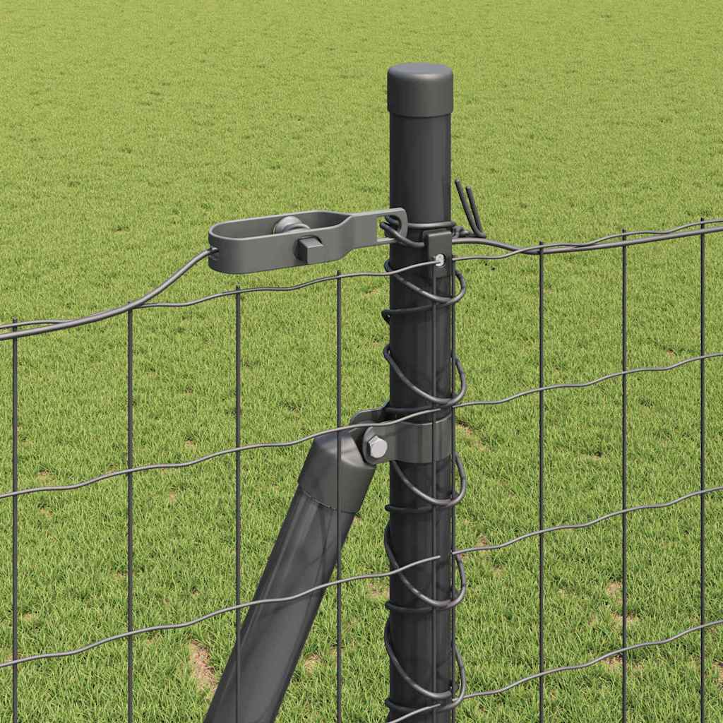 vidaXL Φράκτης Ευρώπης με 7 Φλαντζωτούς Πόλους 1,5x10 μ Γαλβανισμένος Χάλυβας