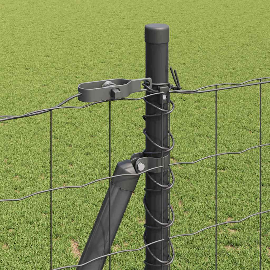 vidaXL Ευρωπαϊκός Φράχτης με 7 Στήλες Φλαντζών 1.4x10 μ Γαλβανισμένο Ατσάλι