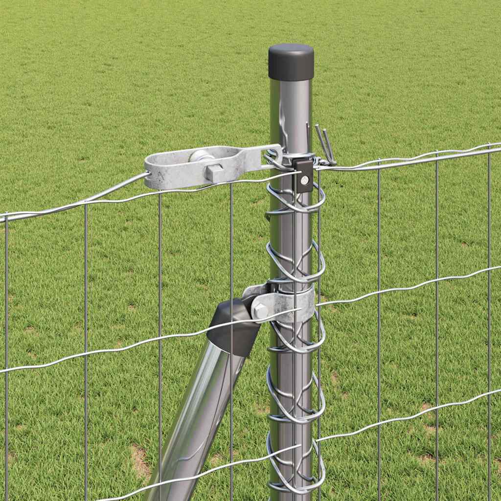 vidaXL Ευρωπαϊκή περίφραξη με 7 αναρτώμενους πόλους 1.5x10 μ γαλβανισμένο χάλυβα