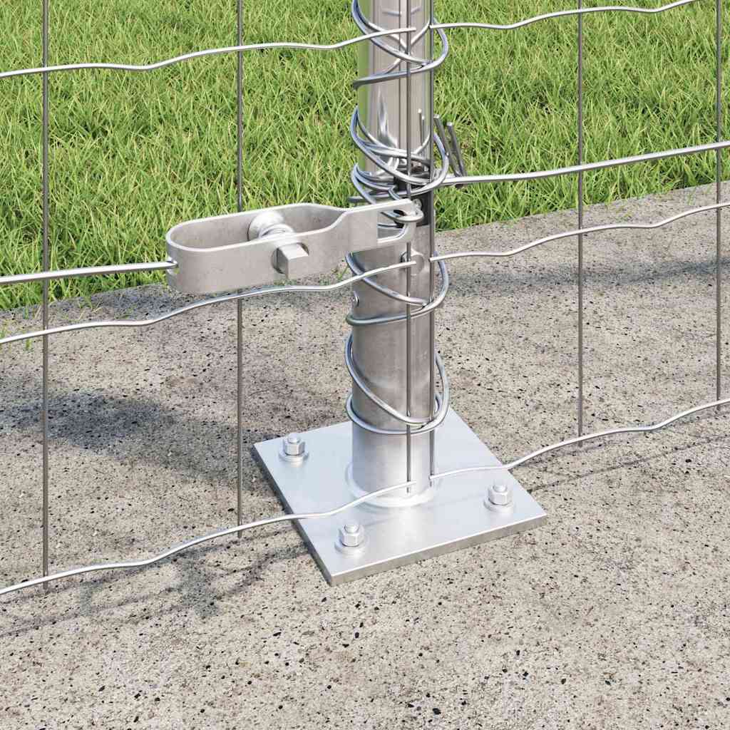 vidaXL Ευρωπαϊκός Φράχτης με 7 Πλάγιες Στήλες 1.4x10 μ Γαλβανισμένο Ατσάλι