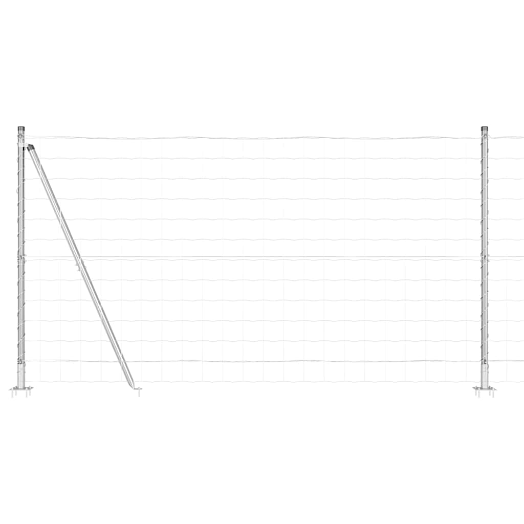 vidaXL Euro Fence με 7 Στηρίγματα με Φλάντζα 1.2x10 μ Γαλβανισμένος Χάλυβας