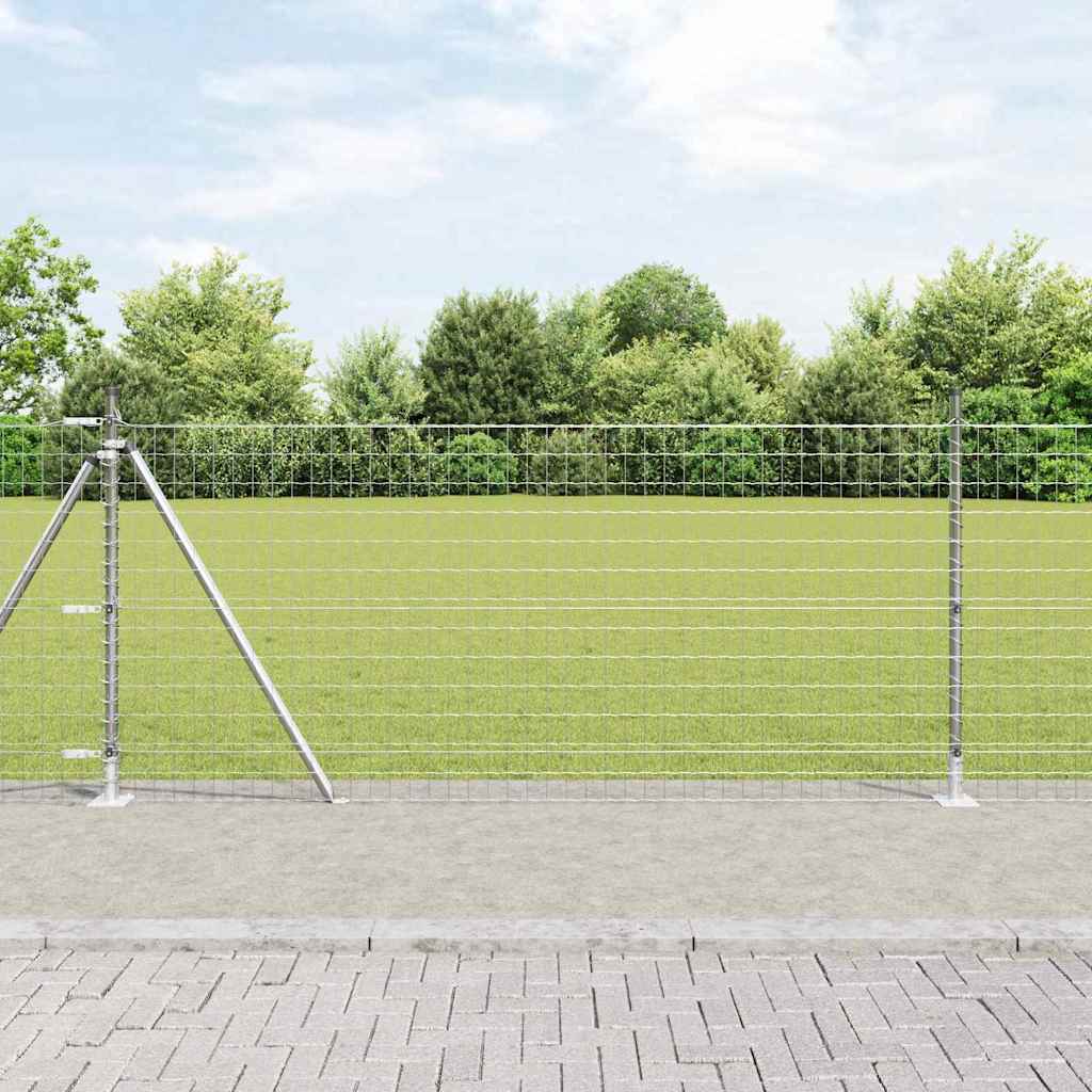 vidaXL Ευρωπαϊκός Φράκτης με 13 Φλεγματίδες 1x25 μ Γαλβανισμένο Ατσάλι