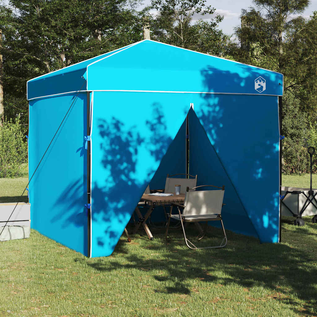 vidaXL Σκηνή Σκίασης Μπλε 250 x 250 x 227 / 236 / 245 εκ. Ύφασμα Oxford